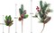 Assorted Red Berry Picks Stems Faux Pine Picks Spray with Pinecones Apples Holly Leaves for Christmas Floral Arrangement Wreath Winter Holiday Décor